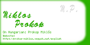 miklos prokop business card